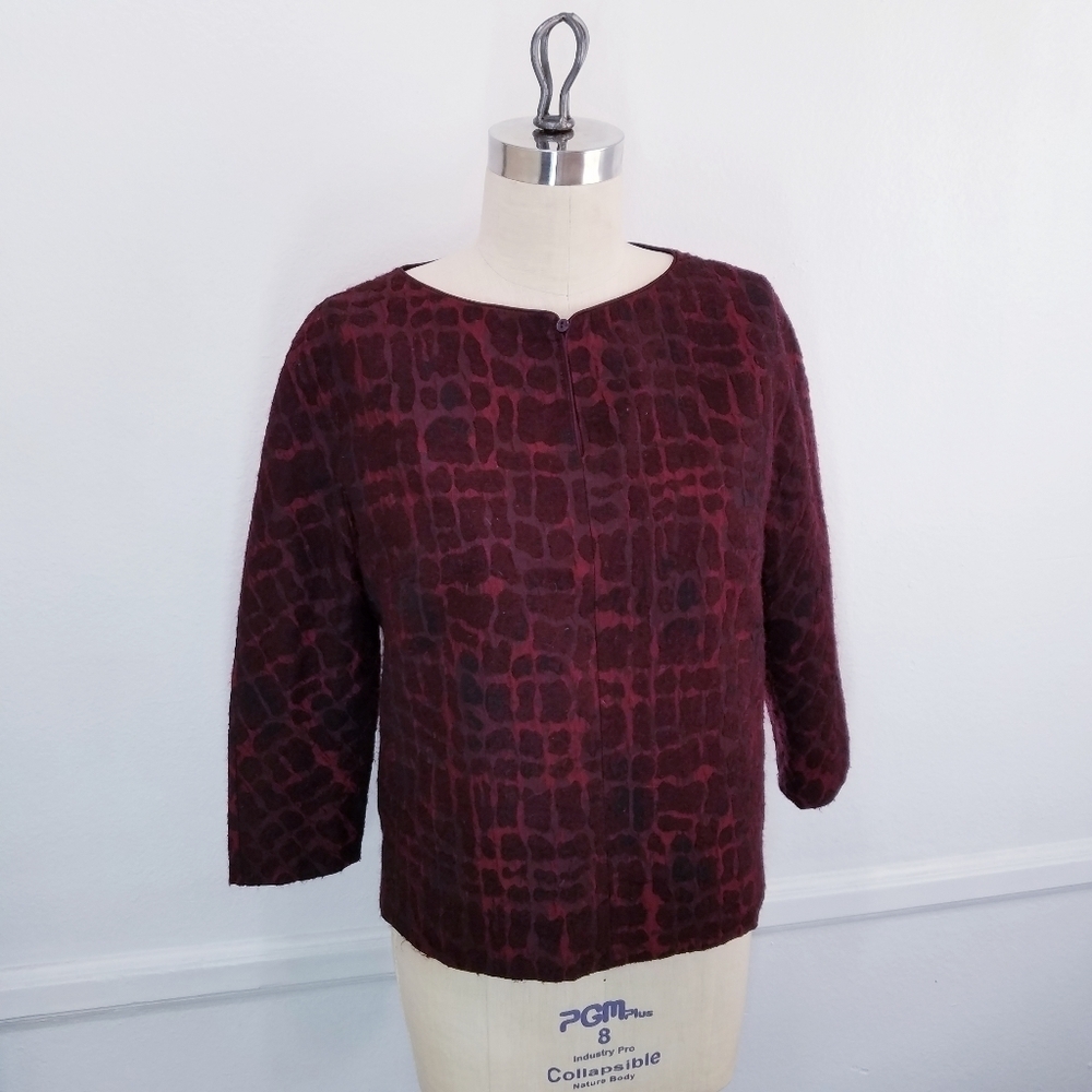 🌸 Max Mara | Red Printed Texture Jacket